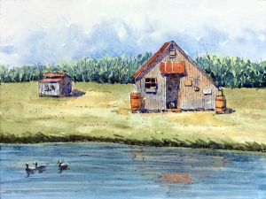 Outdoor Classroom- Watercolor Line and Wash