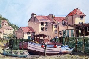 Low Tide, - Watercolor Line and Wash