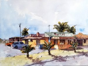 Marco's- Watercolor Line and Wash