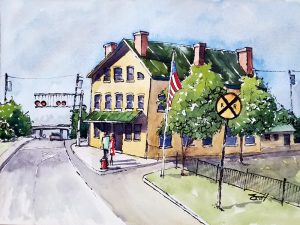 Double Rs- Watercolor Line and Wash