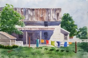 Laundry - Watercolor