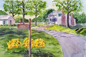 Springtime, Mooresville - Watercolor