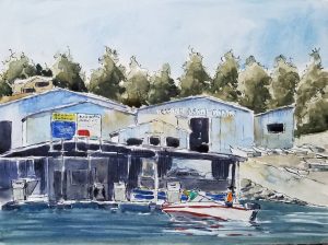 Watercolor line & wash